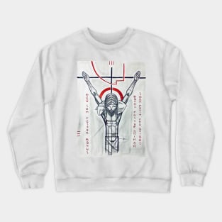 Jesus Christ Good Shepherd at the cross Crewneck Sweatshirt